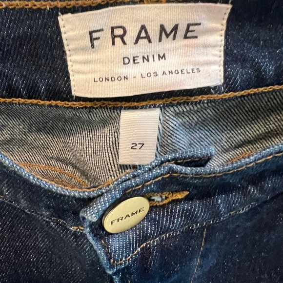 Frame Women’s 27 Le High Straight Raw Hem High Rise Jeans - Picture 3 of 5
